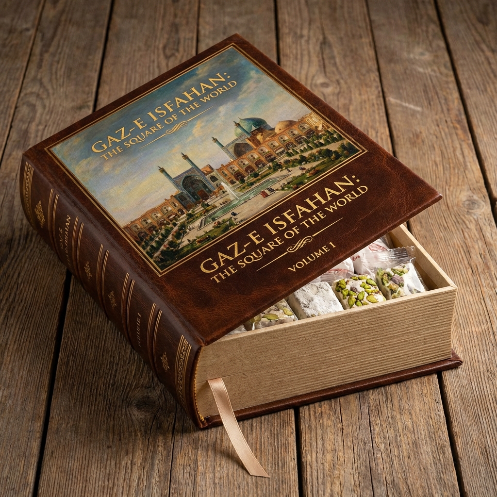 گز 10٪ پسته لقمه - جعبه کتابی (۲۰۰ گرم)